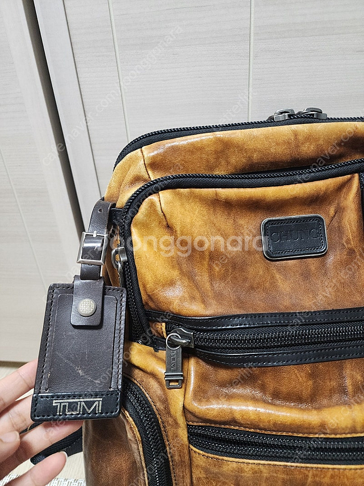 (정품) 투미 알파브라보 녹스 가죽 백팩 브라운--2