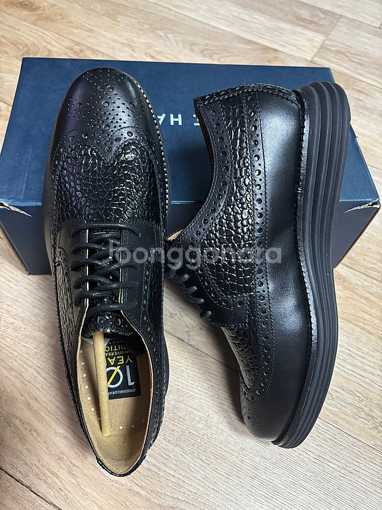 콜한 남성구두 윙팁 블랙 9.5W(운동화기준 280)새...--8
