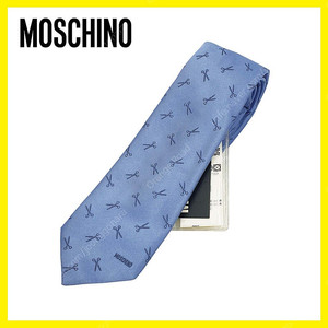 모스키노 MOSCHINO 가위 패턴 타이 넥타이 (새상품)