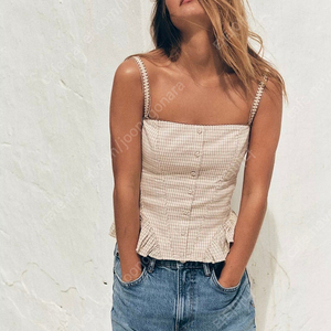 zara 자라 프릴 체크 탑 55900-29900 택있는 새상품