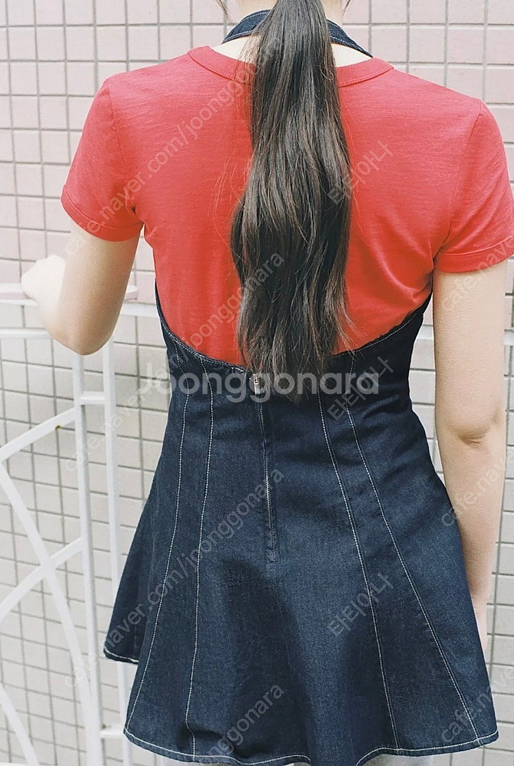 zara 자라 TRF 데님 홀터넥 원피스 59900-2...--4