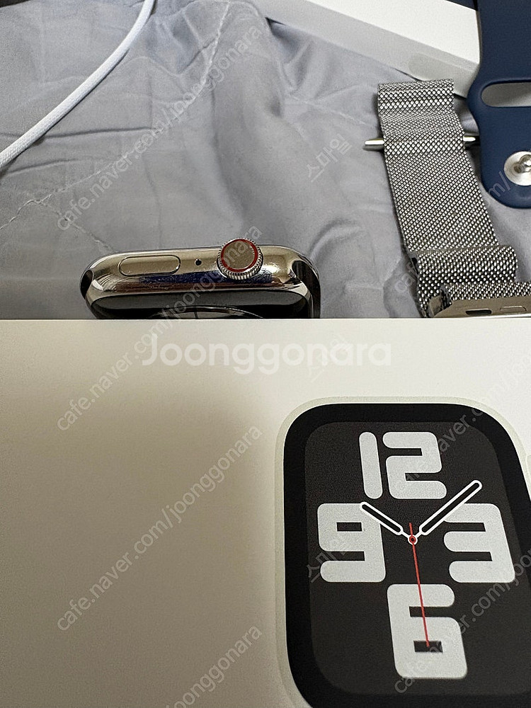 애플워치9 45mm 스테인리스 실버 애케플--4