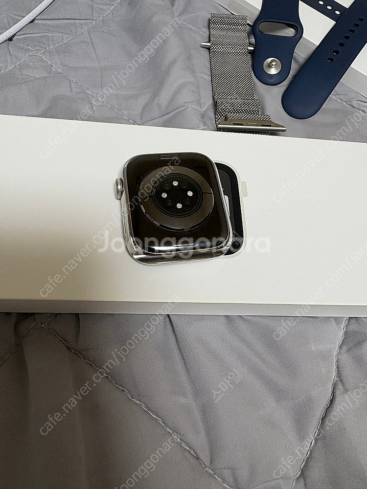 애플워치9 45mm 스테인리스 실버 애케플--6