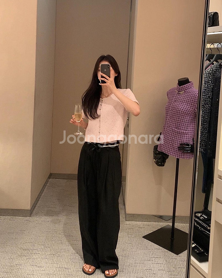 르플레인 leplein 프리미엄 블랙 슬랙스 Short...--1