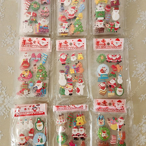 크리스마스 스티커 9종 총 27개입