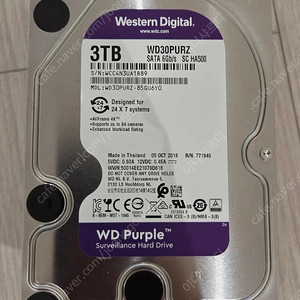 WD PURPLE 3TB X 2개 일괄