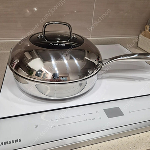 쿡셀 28cm 세라믹소테팬 뚜껑 세트 새상품 택포