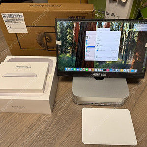 맥미니 m1 고급형(16gb, 512gb)+매직 트랙패드2+멀티허브 세트