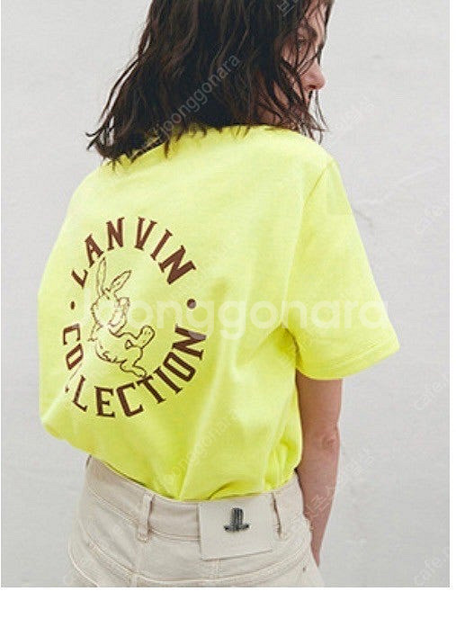 랑방 토끼티셔츠( 엠블럼 비딩 프린팅 티셔츠)--1