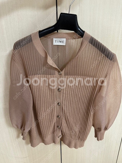 타임 24fw 완판 시스루 블록 가디건 처분가 판매--1