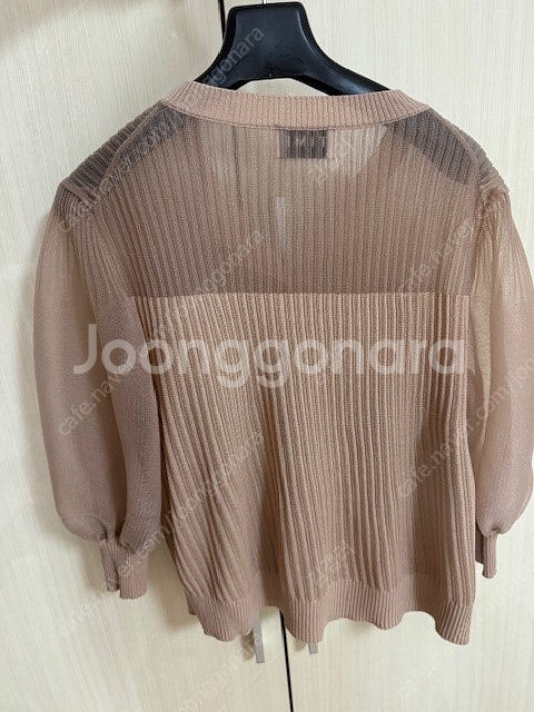 타임 24fw 완판 시스루 블록 가디건 처분가 판매--2