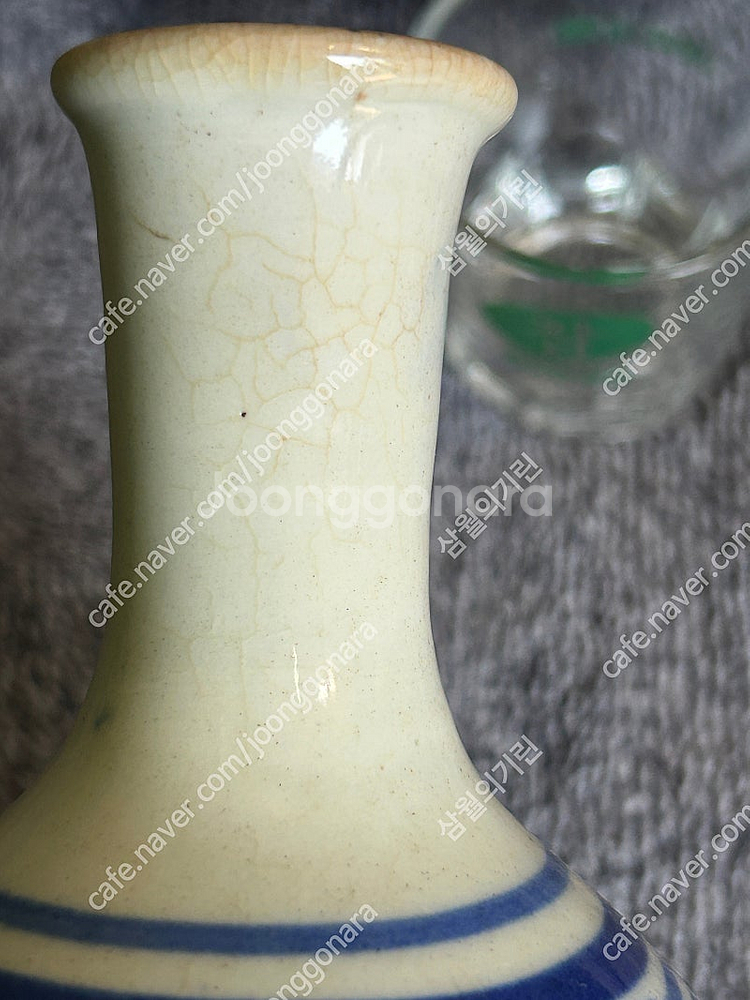 빈티지 일본 청화 주병 술병 꽃병 화병 도자기 장식품--2