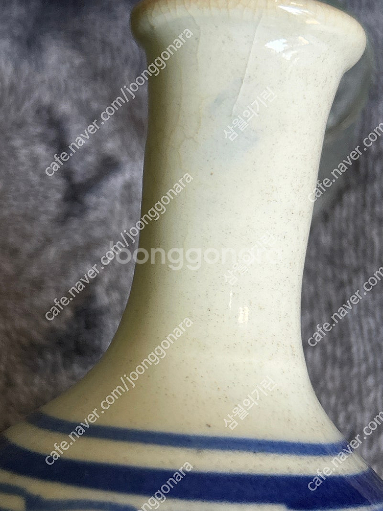 빈티지 일본 청화 주병 술병 꽃병 화병 도자기 장식품--3