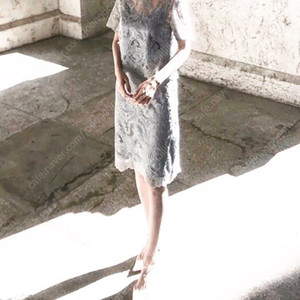 블랑쇼(blanchot) 에뚜왈 레이스 투피스(소라색, 55사이즈, 새상품)