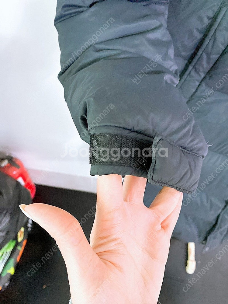 (여성85)빈폴아웃도어블랙오리털후드롱패딩--3