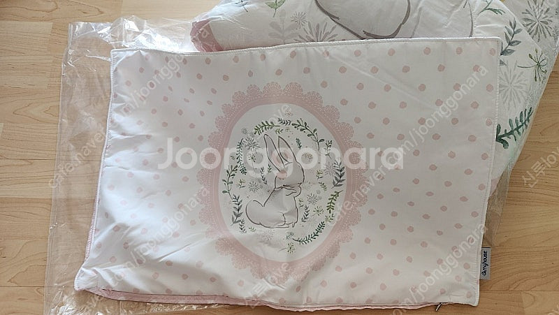 마이하우스 키즈 시어서커 쿨 냉감 차렵이불, 베개커버 세트 앤래빗(새제품)--2