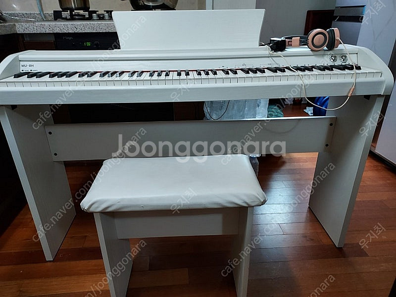 전자 디지털피아노 MU-8H 퓨어화이트 11만원(상태좋...--1