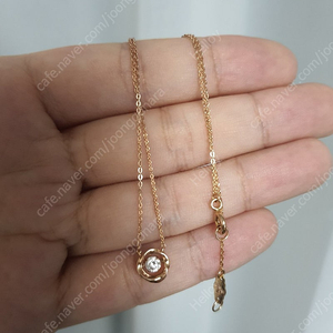 스톤헨지 14K 로즈골드 댄싱스톤 스텔라 목걸이