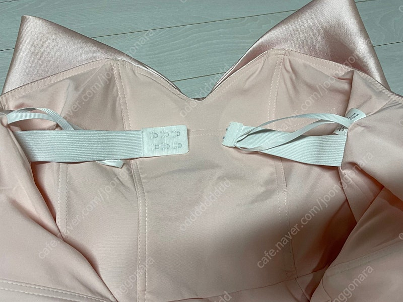 미니 실크 웨딩드레스(셀프웨딩, 촬영드레스, 유색드레스, 리본드레스, 핑크드레스) 이미지