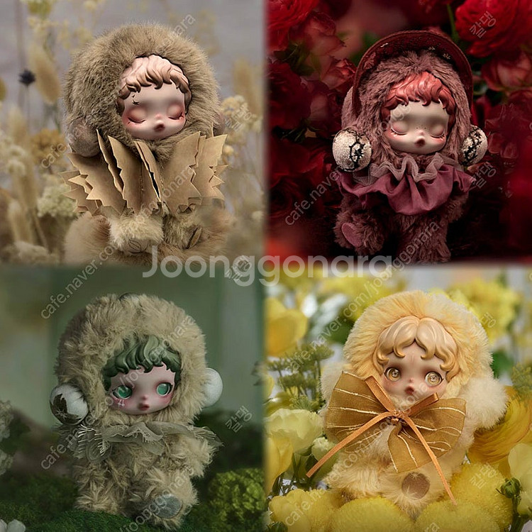 팝마트 스컬판다 빛의 정원 연못 새벽 티크우드 꽃--0