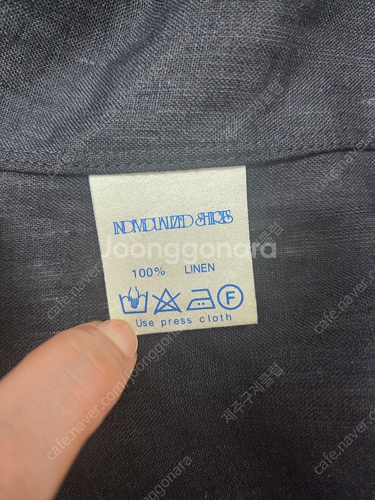 인디비쥬얼라이즈드 셔츠 긴팔 린넨 롱원피스 블랙(F)--7