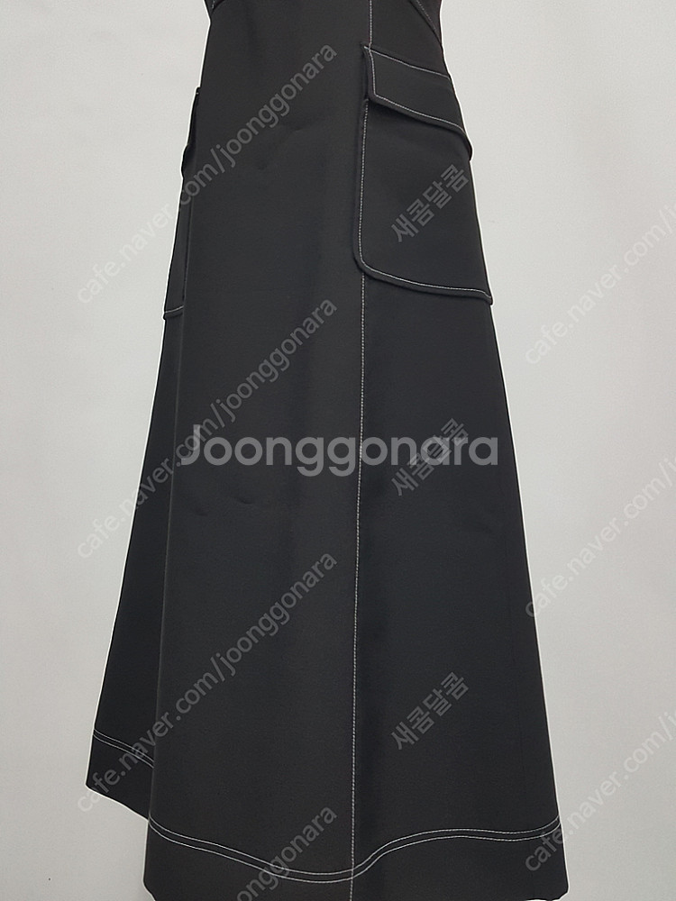 orr 오르 스티치 콤비 원피스(블랙,S)--5