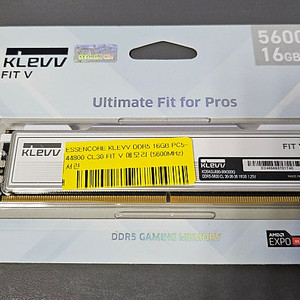[서울]에센코어 클레브 KLEVV DDR5-5600 CL30 FIT V WHITE 서린 16GB 미개봉 6만원 팝니다.