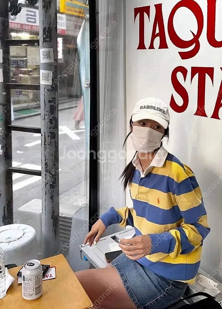 (크리스탈착용 폴로 랄프로렌 스트라이프 럭비 셔츠 S--0