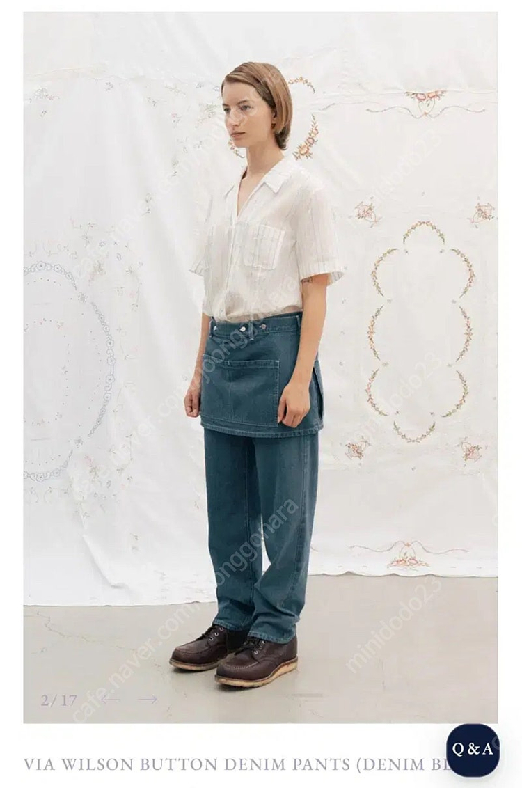 비아플레인 VIA WILSON BUTTON DENIM PANTS s사이즈 이미지