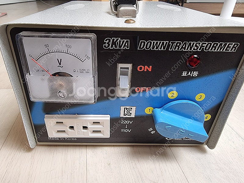한일트랜스 링코아3Kva 다운 변압기--0