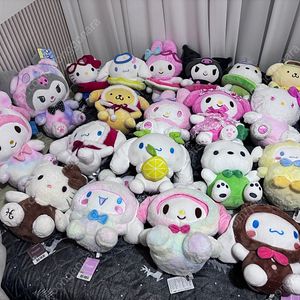 인형 뽑기 대량 산리오(마이멜로디, 쿠로미, 한교동, 포챠코, 시나모롤, 헬로키티, 폼폼푸린) 인형 39개+어피치 1개