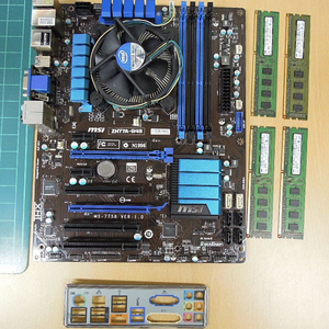 MSI ZH77A-G43 + i5 3550 + DDR3 2GB x 4개