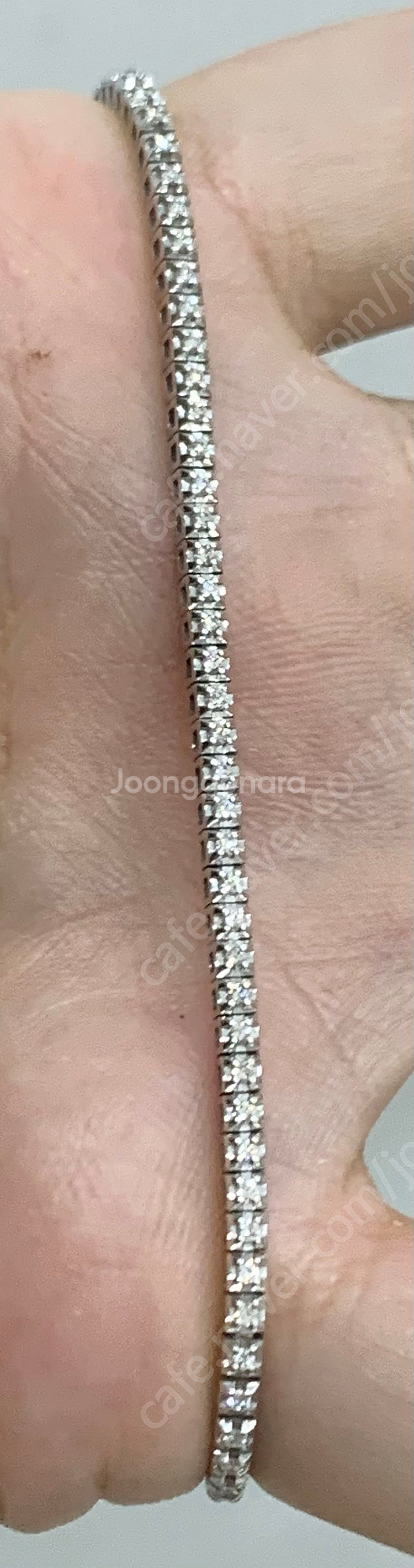 [0.53캐럿] 다미아니 루체 테니스 팔찌 18K 화이...--3