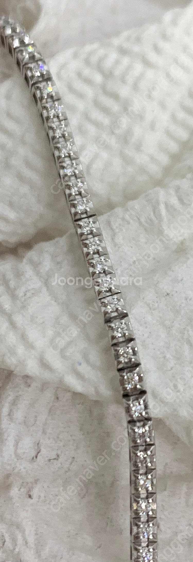 [0.53캐럿] 다미아니 루체 테니스 팔찌 18K 화이...--4