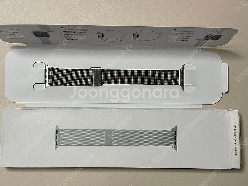 애플워치 정품 밀레니즈루프 44mm 실버--1