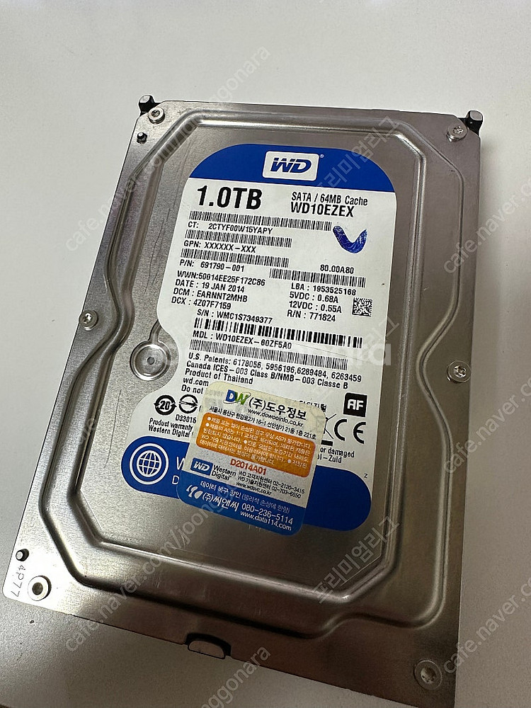 WD Blue 1TB HDD (중고) 팝니다--0