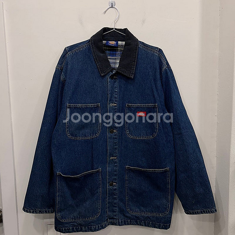 디키즈 코듀로이 카라 데님 워크 초어자켓--1