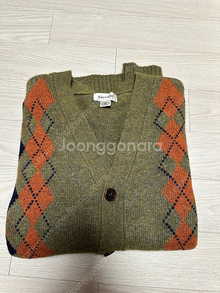 (새상품) 시엔느 대디 아가일 가디건--2