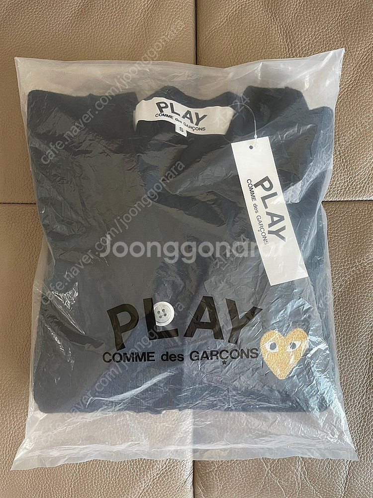 꼼데가르송 가디건 골드와펜 S 정품--0