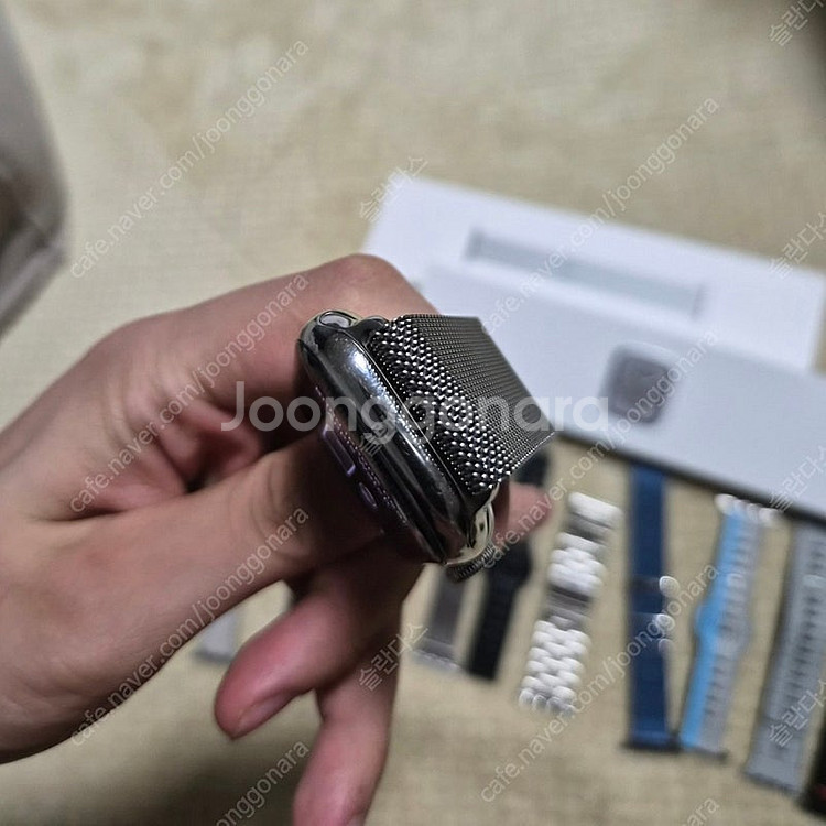 애플워치8 스테인리스 실버 45mm--4