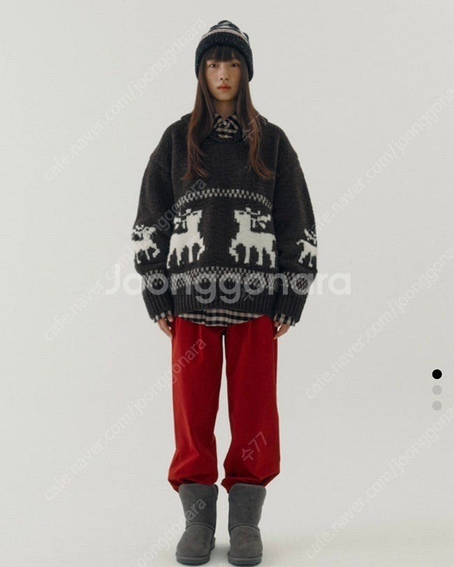 (택달린 새상품) 시엔느 디어 코위찬 니트--1