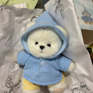 테디테일즈 레나베어 키링 화이트&밀크티 이미지