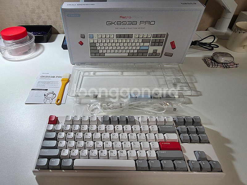 한성 GK893B Pro 레트로 에디션 무접점 풀윤활 ...--0