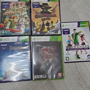 xbox360게임 5개 일괄 2개 미개봉 택포