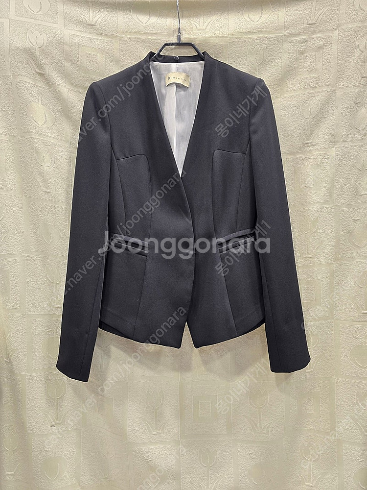 잇미샤 블랙 노카라 봄가을 자켓 44~55--0