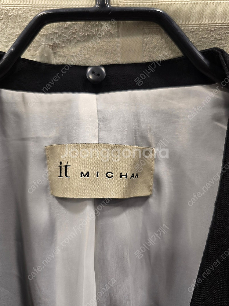 잇미샤 블랙 노카라 봄가을 자켓 44~55--7