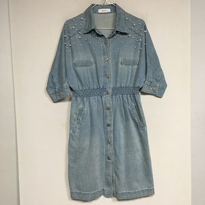 SATIN 샤틴 진주 데님 원피스 55 / 랑방 마인 오브제 타임 럭키슈에뜨 산드로 마쥬 오르 시에 시스템