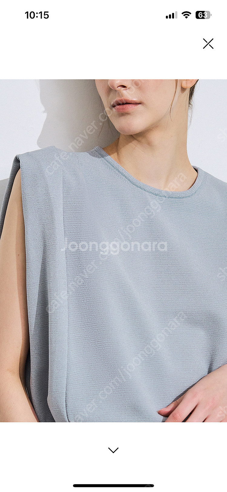 타임 슬리브리스 니트 탑(새상품)--8