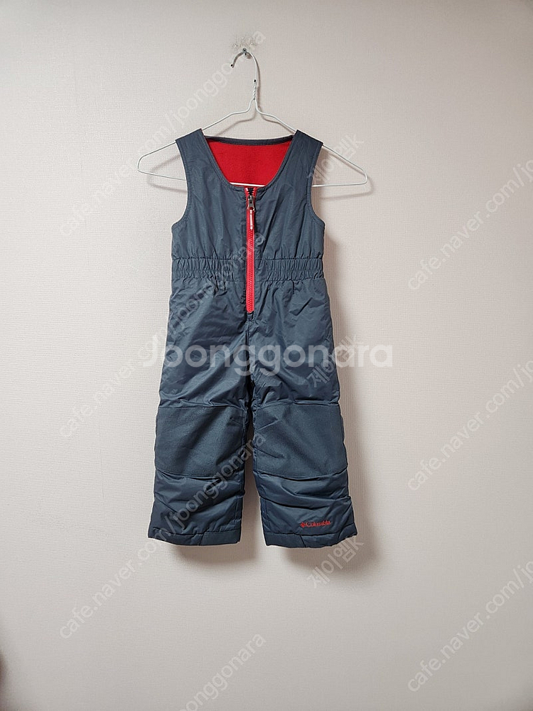 2T(아동용) 콜롬비아 그레이 속빨강 스키 하의 바지--0