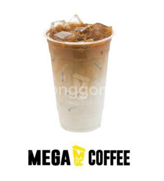 메가커피 아이스 카페라떼 2,400원--0